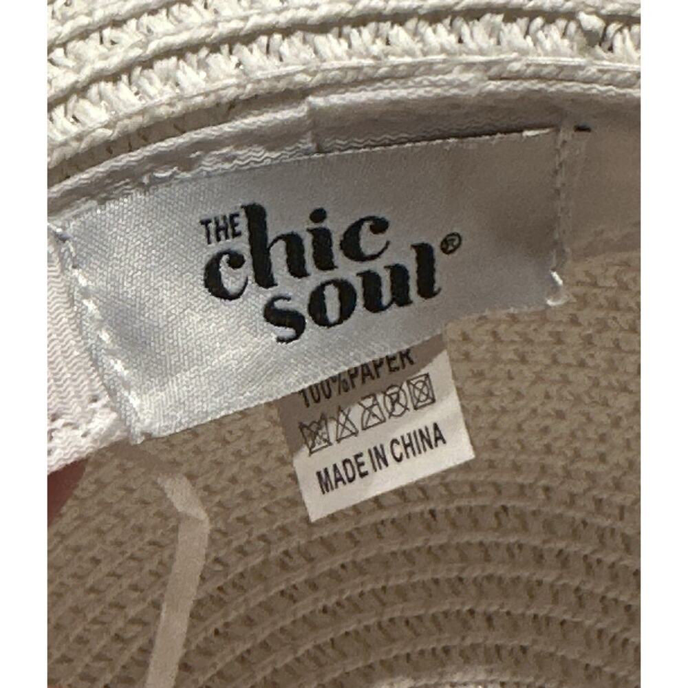 Chic Soul Women's Bride Weaved Beach Embroidered Floppy Brim Sun Hat Honeymoon View 4
